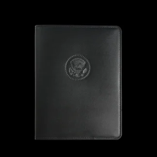 White House Historical Association Black Truman Seal Leather Bound 9" Refillable Notebook Clearance