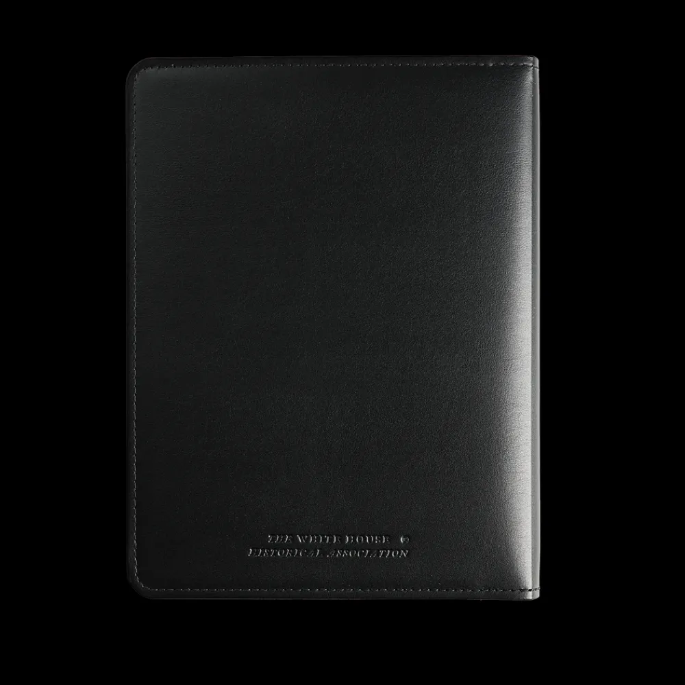White House Historical Association Black Truman Seal Leather Bound 9" Refillable Notebook Clearance