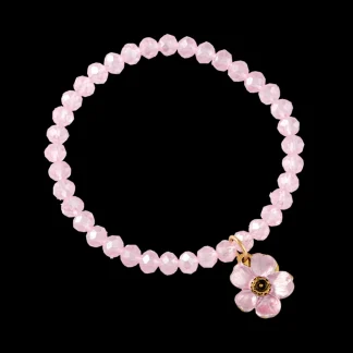 White House Historical Association Enameled Cherry Blossom Stretch Charm Bracelet Flash Sale