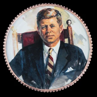 White House Historical Association John F. Kennedy Decoupage Wine Coaster Clearance