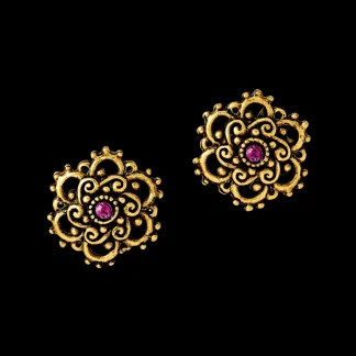 White House Historical Association Lincoln Presidential China Inspired Gold Openwork Earring with Crystal Outlet