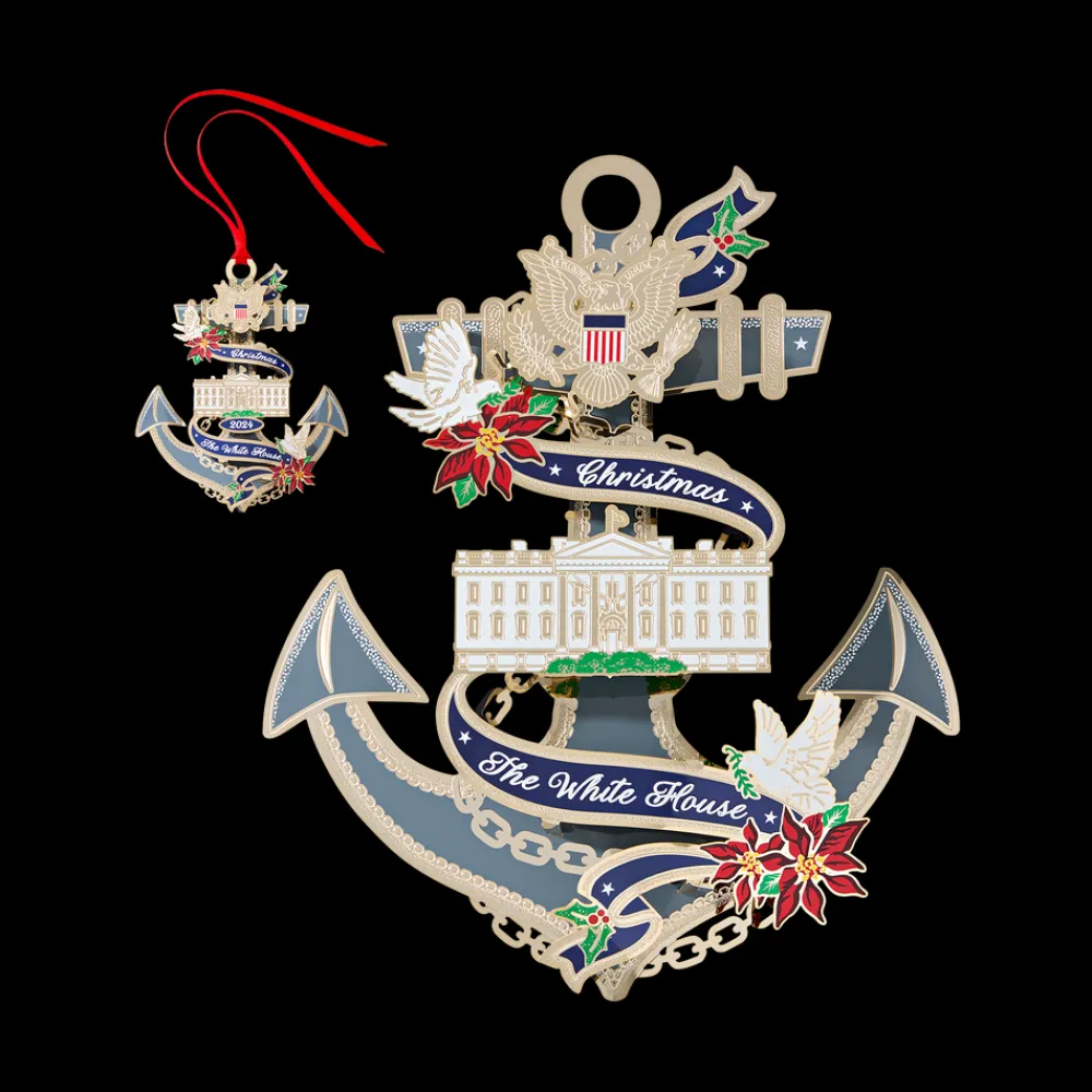 White House Historical Association Official 2024 White House Christmas Ornament 10" Display Fashion