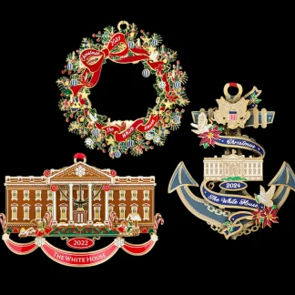 White House Historical Association Official White House Christmas Ornament Special Value Bundle: 2024, 2023, 2022 New