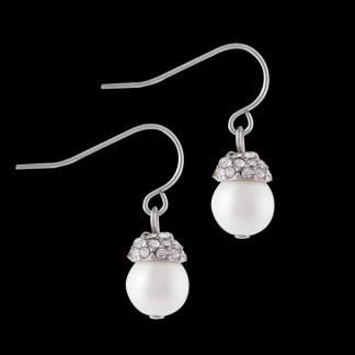 White House Historical Association Pavé Earrings with Pearl Drop Cheap