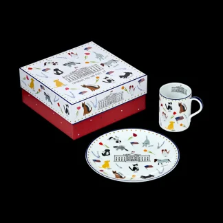 White House Historical Association Presidential Pets Children's Mug & Plate Fashion