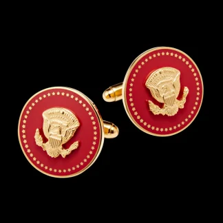 White House Historical Association Red and Gold Truman Seal Cufflinks Flash Sale