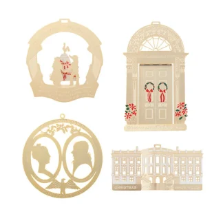 White House Historical Association 1985 to 1988 White House Christmas Ornaments, Sold as a Set of Four Best Sale