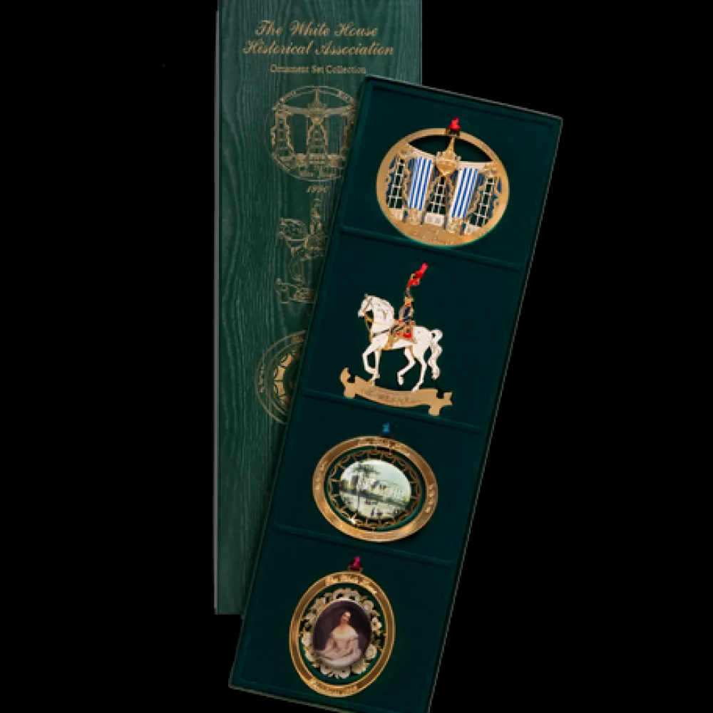 White House Historical Association 1990 to 1993 White House Christmas Ornaments, Sold as a Set of Four Cheap