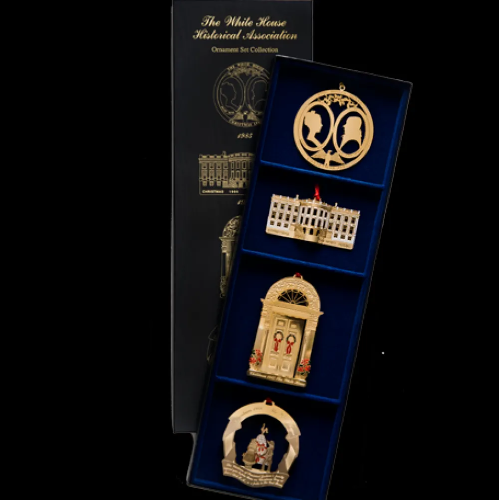 White House Historical Association 1985 to 1988 White House Christmas Ornaments, Sold as a Set of Four Best Sale