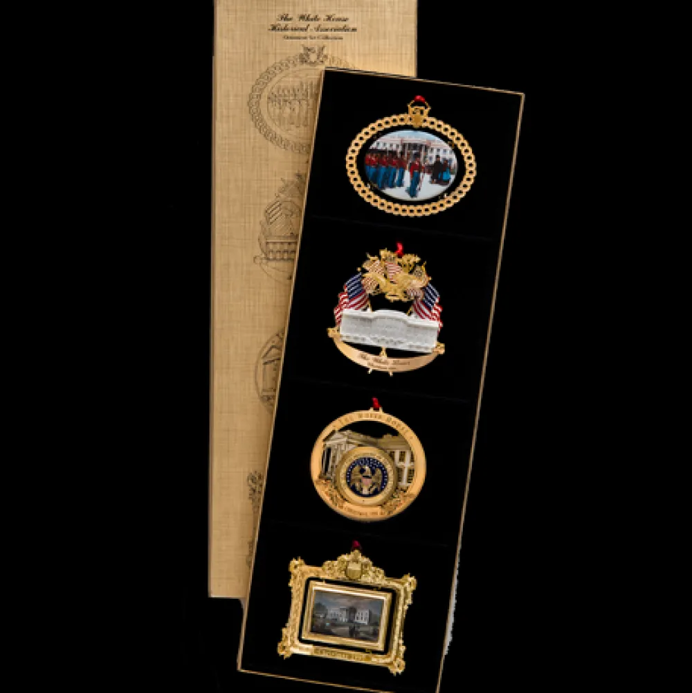 White House Historical Association 1994 to 1997 White House Christmas Ornaments, Sold as a Set of Four Cheap