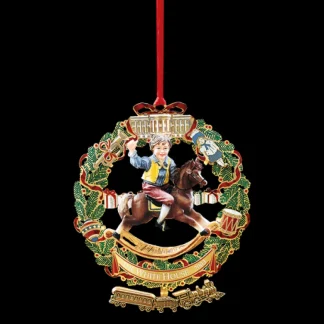 White House Historical Association 2003 White House Christmas Ornament, A Child's Rocking Horse Cheap
