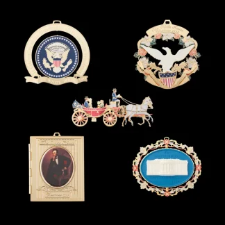 White House Historical Association White House Christmas Ornament Set: 1989, 1998-2001 New