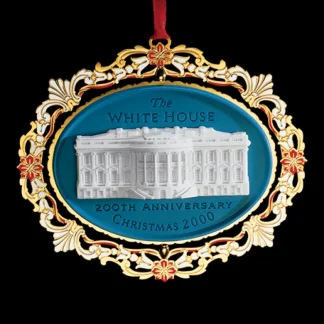 White House Historical Association 2000 White House Christmas Ornament, 200th Anniversary of the White House Hot