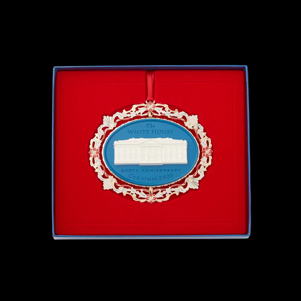 White House Historical Association 2000 White House Christmas Ornament, 200th Anniversary of the White House Hot