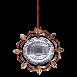 White House Historical Association 2002 White House Christmas Ornament, The East Room in 1902 Store