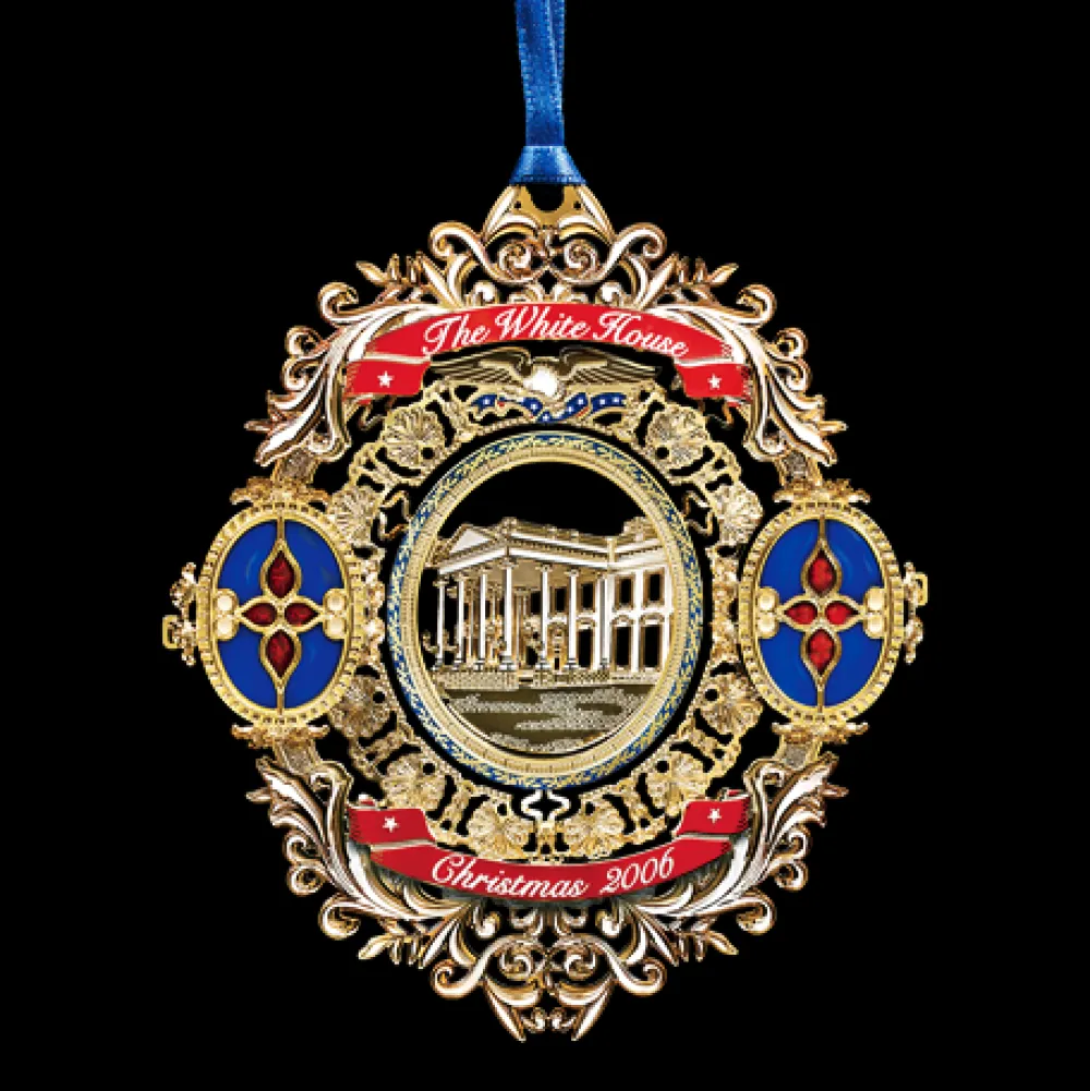 White House Historical Association 2006 White House Christmas Ornament, Tiffany Glass in the White House Online