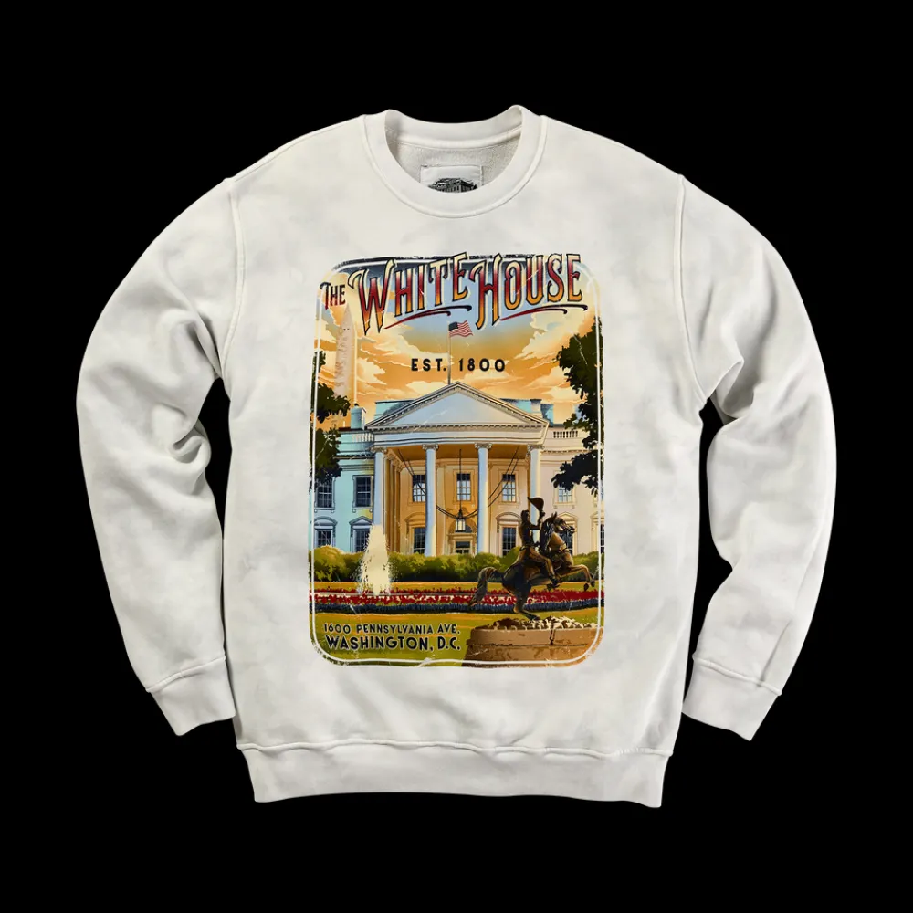 White House Historical Association White House Vintage Poster Graphic Sweatshirt Online